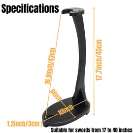 Eforlife Sword Stand Vertical Samurai Sword Katana Tanto Holder Stand Display Swan Shape 23cm / 44cm / 58cm (Medium)