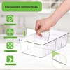 Organizador Caja de Almacenamiento Plastico 4 Divisiones Recpiente Multiuso para