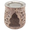 Handmade Indian Soapstone Rose Marbled Incense Burner - Jamal Design