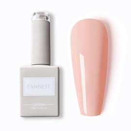 FANNEST Nude Gel Nail Polish,Sheer Nude Clear Gel Polish Soak Off LED UV Long Lasting Professional DIY Nail Art,DIY Home Gift for Girls.