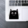 Medium 100mm 'Happy Black Cat' Permanent Sticker Decal for Cars/Windows/Bins/Walls