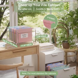 EcoStash Wheat Straw Expanding Hanging File Folders - 3.15" Large Capacity, Letter Size for Filing Cabinets, Tax & Contract Storage，Office & Home Organizer-6 Packs