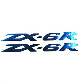Blue 3D Logo Emblem Sticker Decal Polish Gloss Raise Up Compatible with Kawasaki Ninja ZX6R 636