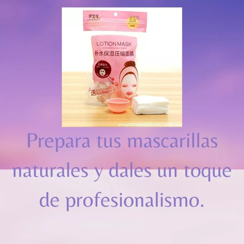 YIXHILIAN Mascarillas Hidratantes De Algodon 50 Pz