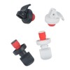 4Pcs Wine Stoppers,Plastic Wine Cork Plug Reusable Wine Bottle Airtight