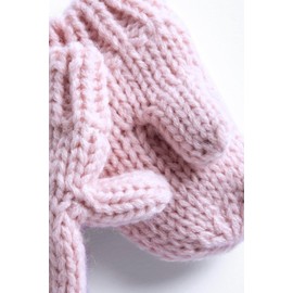 Chicco Unisex Cotton Jersey Winter Hat and Gloves Set in Italy, rose