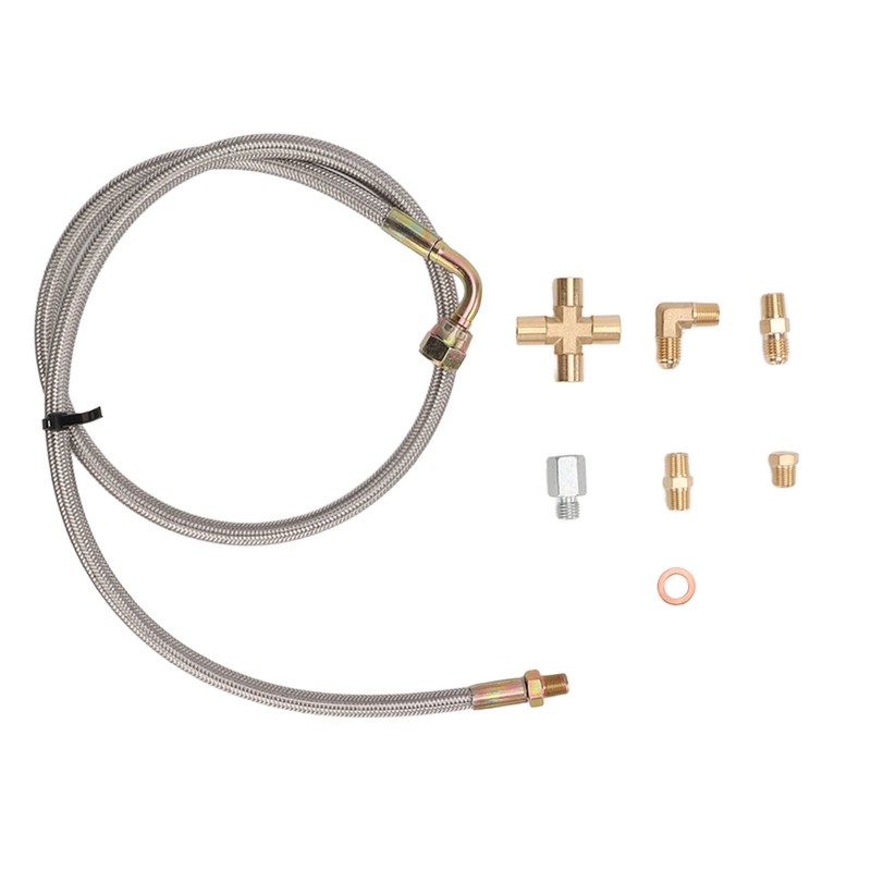 Turbo Oil Feed Line Kit 1/8PNT AN4 Fitting Oil Drain