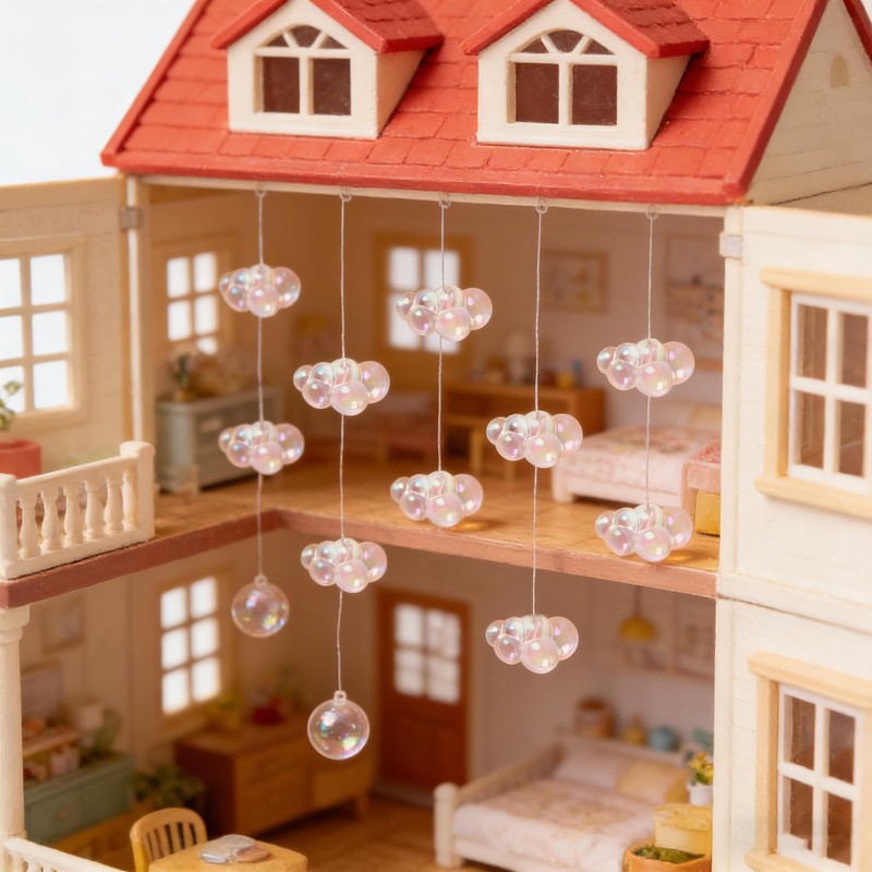 Luckforest Miniature Acrylic Bubbles, 30 Pcs Transparent Mini Bubbles Models