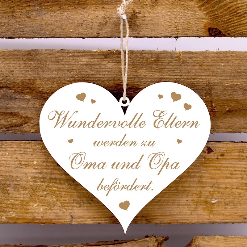 Dekolando "Ihr werdet Oma und Opa Heart" Sign - Großeltern