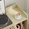 Kiasthome Record Player Stand, Vinyl Record Storage Cabinet Up to