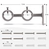 Goowin Double Curtain Rod Holder, 3pcs Brackets Hooks for Living