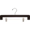 Deluxe Rounded Wooden Pant Hanger w/ Adjustable Cushion Clips, Box