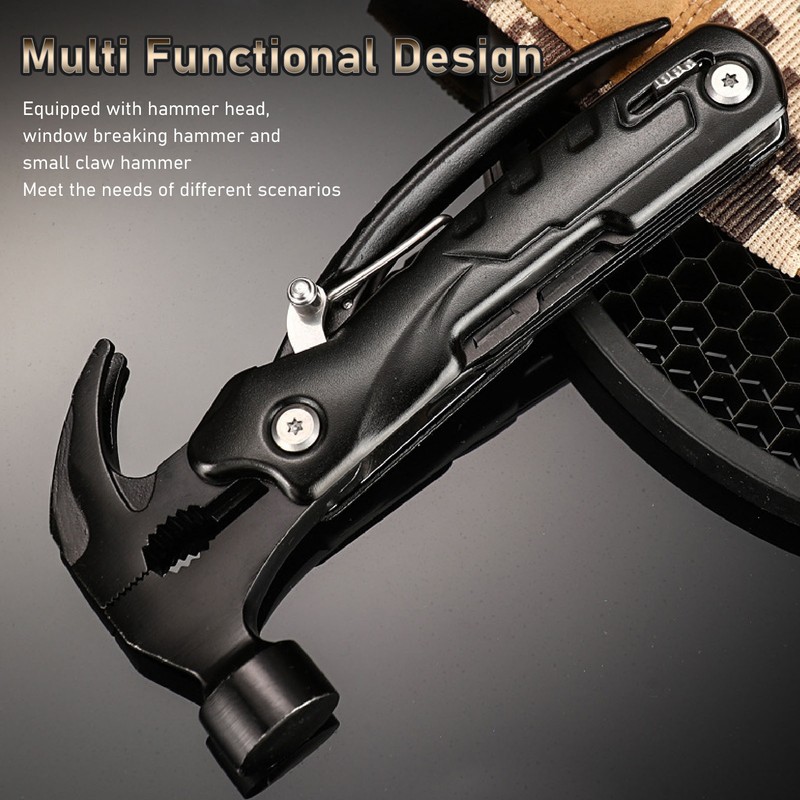 Multifunctional Hammer Portable High Carbon Steel Multitool Hammer for Car