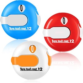 Fiada Golf Score Counter Mini Golf Stroke Counter Scoring Keeper up to 12 Shot Score Golf for Women Men Golf Attachment Accessories to Scorekeeper Glove for Outdoor 1.2 Inch (Orange, Red, Blue)
