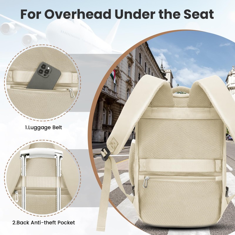 KIRFEIHT Carry-Ons 40x20x25 for Ryanair Travel Bag Underseat Cabin Bag
