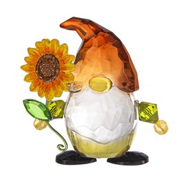 Ganz Crystal Expressions Spring Fall Sunflower Gnome Figurine