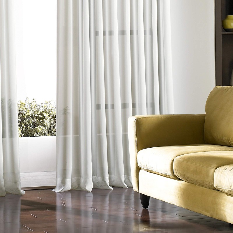 Curtainworks Soho Voile Sheer Grommet Panel, 59 by 132", Winter