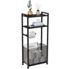 Anlanbor Free Standing Toilet Paper Holder Stand with Shelf, Bathroom