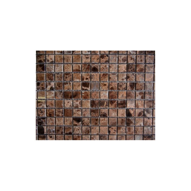 Emperador Dark mosaic polished 5/8x5/8