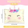 Toddler Pillowcase 13x18 Kids Pillowcase Unicorn, Cute Satin Pillow Cases