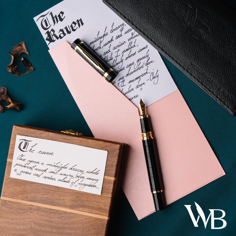 Wordsworth & Black Primori Fountain Pen Set [Black Gold]; Medium
