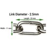 Elixir Gardens Premium Toughened Steel Chain Zinc Plated 2.5-8m Widths
