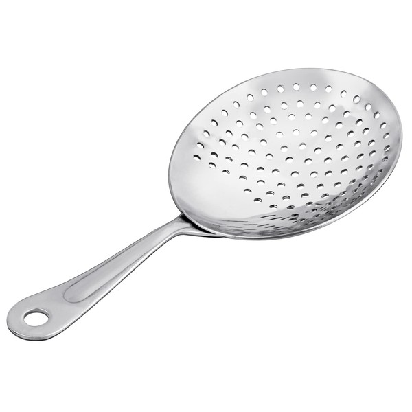 Julep Cocktail Strainer - Stainless Steel Bar Strainer for Bartending, Bar Tools Drinks Strainer Spoon for Bartenders and Mixologists LARGE