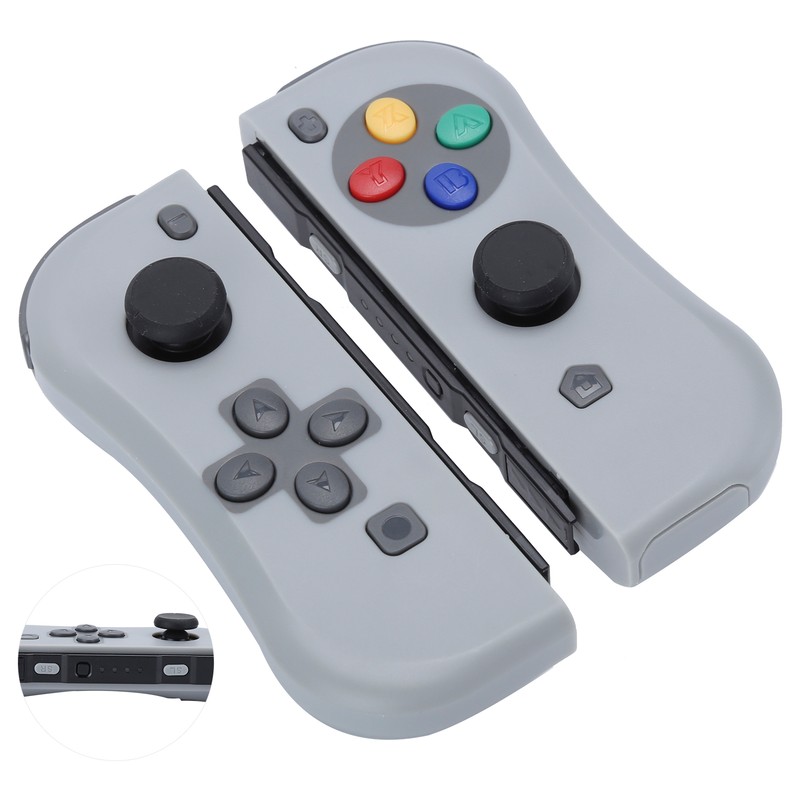 For Joycon Game Console Wireless Bluetooth Gamepad Right Left(gris foncé