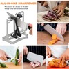 Knife Sharpener, Knife Sharpener Tool with Self-Adjusting, Stainless Steel and