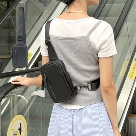 Strap adjustable sling bag, stable chest bag, belongings bag, convenient bag, fashion bag LDGBBR-830-19 Black/ONESIZE