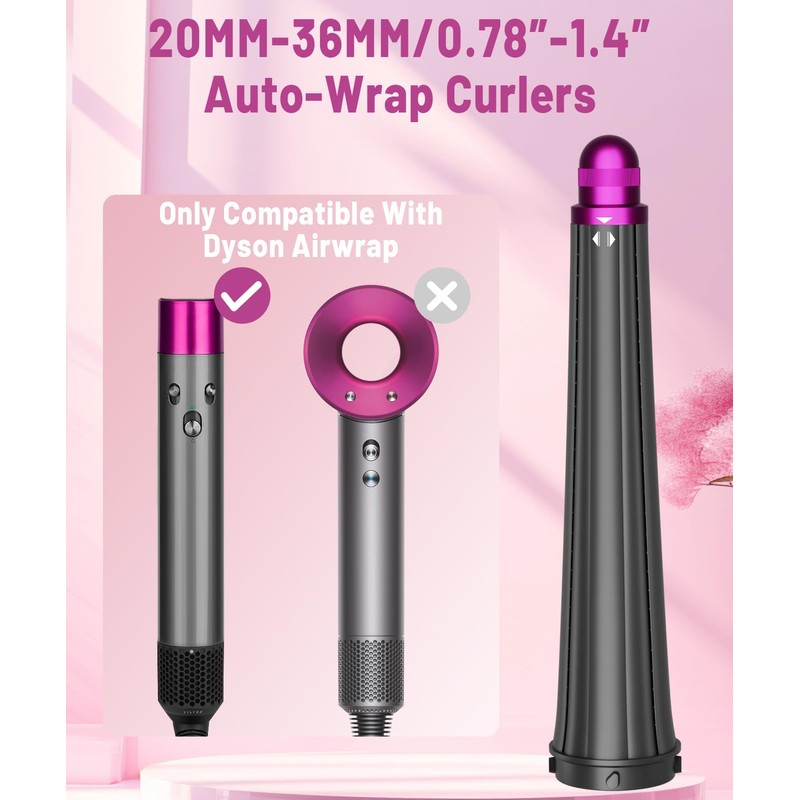 PUREGUST 0.78in-1.4in Conical Long Barrels Attachment for Dyson Airwrap HS01