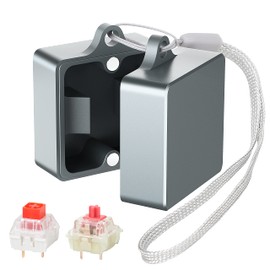 HONKID Abridor de interruptor de aluminio para interruptor de teclado Cherry MX Gateron Kailh y Panda interruptores mecánicos con imán de metal (gris)