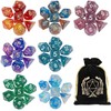 Polyhedral Dice, Coyeekn 7 x 7 Sets (49 Pieces) Polyhedral