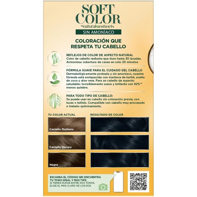 Soft Color Tinte Semi Permanente 28 Negro Azulado