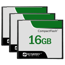 Synergy Digital 16GB Compact Flash Memory Cards, Compatible with Pentax *ist D Digital Camera - 50MB/s - Pack of 3