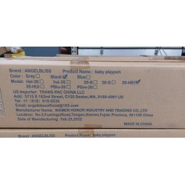 ANGELBLISS Baby Playpen with Gate Indoor & Outdoor Kids Activity Center, 63"x47"