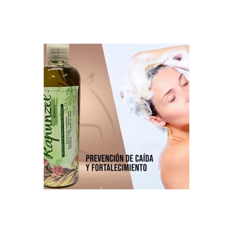 Shampoo Artesanal Crecimiento Con Romero Rapunzel 12 Pzas