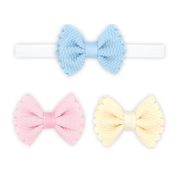 Wee Ones Girls' Baby Three Pack Tiny Soft Textured Butterfly