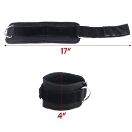 Trademark Innovations Ankle Fitness Workout Straps for Leg Cable Pulley Machines Set of 2