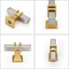 Haliwu 10 Pack Brushed Nickel Cabinet Knobs T-bar Silver&Gold Kitchen