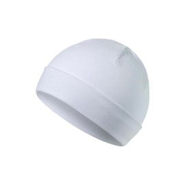 Sterntaler OCS Beanie - Casual Slouch Beanie Hat Made of Single Jersey (Organic) - Unisex Headwear - Wearable with or without Envelope - Baby and Kids Transition Hat - White, Size 45