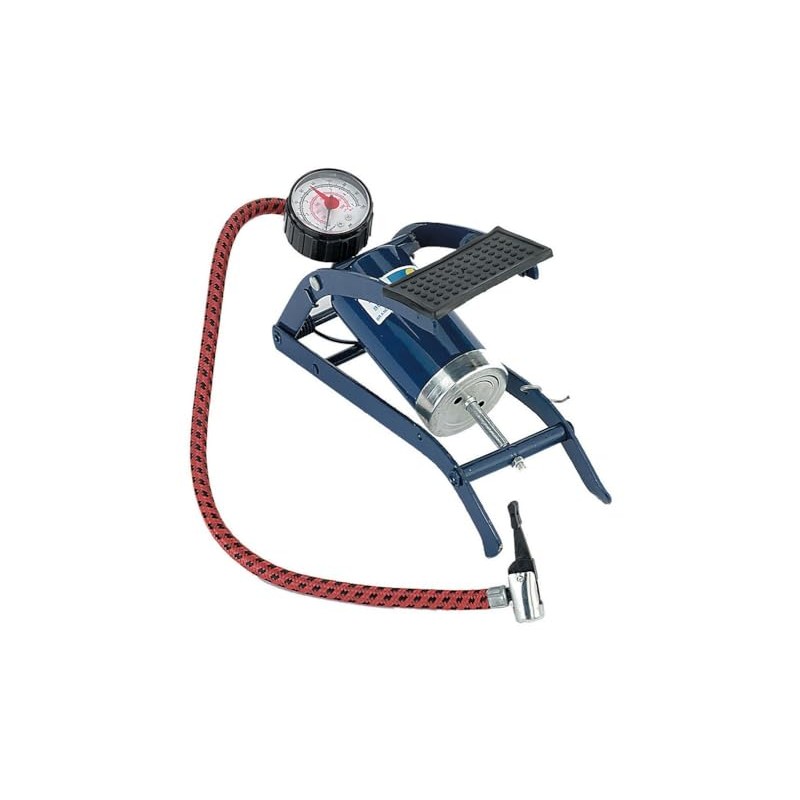 START - Foot Pump with Pressure Gauge, Non-Slip Rubber Pedal