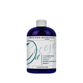 Bitter Almond Oil - 8 oz - 100% Pure, Unrefined, Cold Pressed, Non-GMO, Vegan, Extra Virgin, All Natural, Perfect for Body, Hair, Face, Skin, Nails, Facial Hair, Lashes, Eyebrows - Packaging May Vary