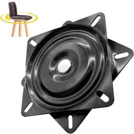 Rcbzzp Universal Furniture Turntable, Metal Furniture Turntable, Swivel Fitting, Heavy Duty, 360° Swivel Turntable, 177 x 177 x 28 mm, 260 kg Load Capacity, for Stools, Tables, Bookshelves (7 Inches)