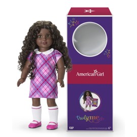 American Girl Truly Me 18-inch Doll #127 w/Hazel Eyes, Curly Dk-Brown Hair, Very Deep Skin & Neutral Undertones, for Ages 6+