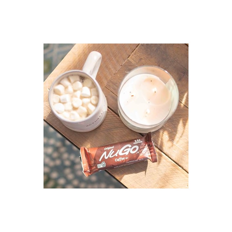 NuGo Protein Bar, Coffee, 1.76-Ounce Bars (Pack of 15)