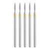sourcing map 5pcs 325-400 Grits Diamond Grinding Bit 1.6mm Oval