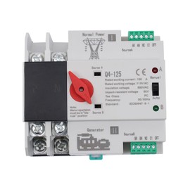 Xuthusman Dual Power Auto Transfer Switch Generator Changeover Switch Automatic Light Equipment Switch PC Level 100A 2P