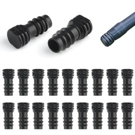 OIHCAZ 20Pieces Barbed Connector Plug, 13mm Hose Pipe End Stop Garden Barbed Connector 1/2 Inch (16mm) Hose Connectors End Plug for Garden Agricultural Irrigation System(Black)