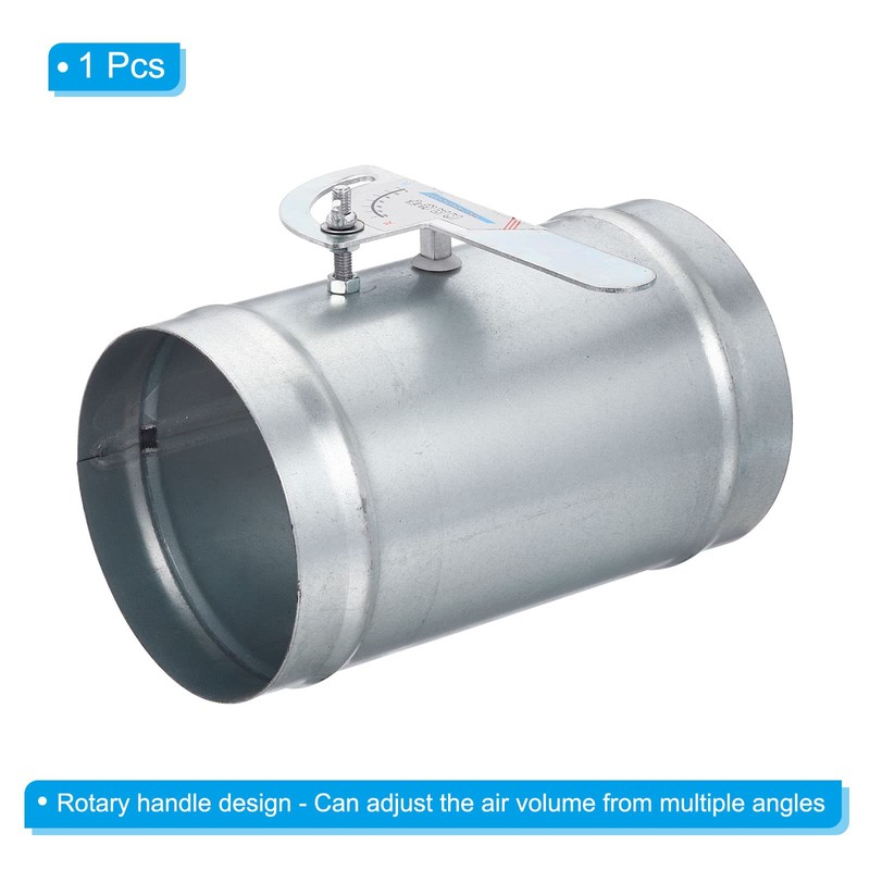 PATIKIL 5" HVAC Duct Manual Volume Damper, Metal Adjustment Airflow